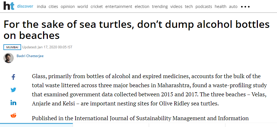 For the sake of sea turtles, don’t dump alcohol bottles on beaches